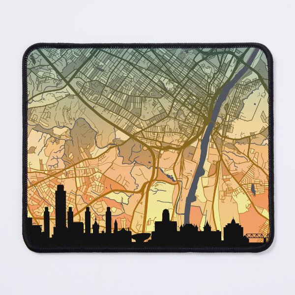 Item preview, Albany New York Skyline Map designed and sold by ArtPrints.