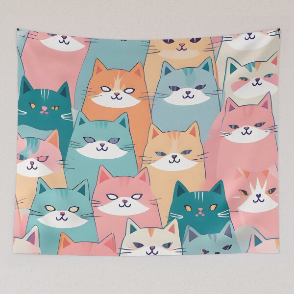 Item preview, The Pastel Purr-ty designed and sold by inkioboutique.