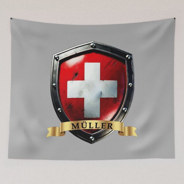 Item preview, Muller Switzerland Heritage Name Shield designed and sold by Highlandkings.
