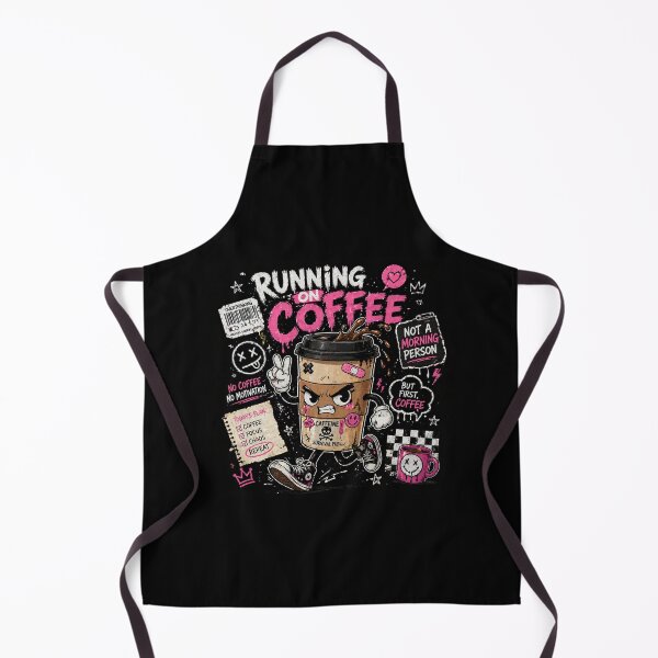 Item preview, Running on Coffee – Funny Chaos Energy Caffeine Lover Shirt designed and sold by IdentityThread.