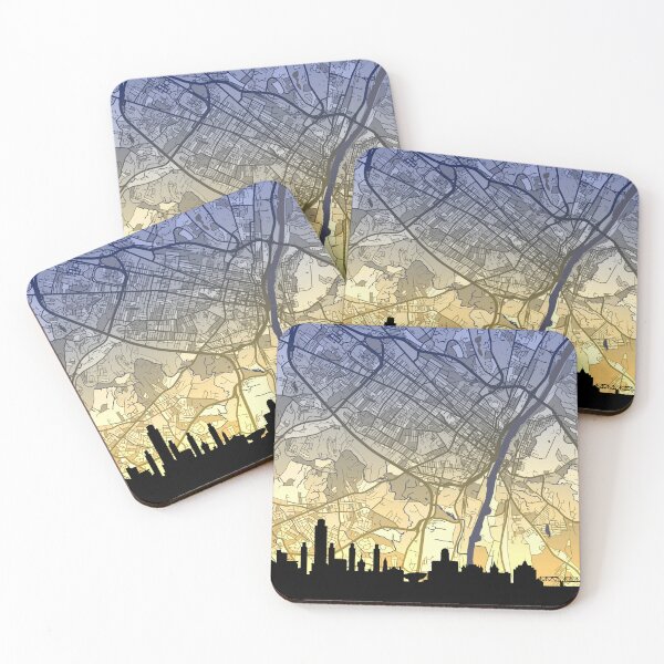 Item preview, Albany New York Skyline Map designed and sold by ArtPrints.