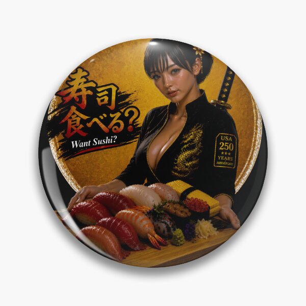 Item preview, Sushi Samurai Girl - Want Sushi? Japanese Food Streetwear Design | America 250 designed and sold by Dragon-Samurai.