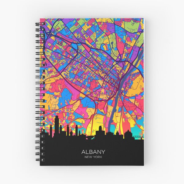 Item preview, Albany New York Skyline Map designed and sold by ArtPrints.