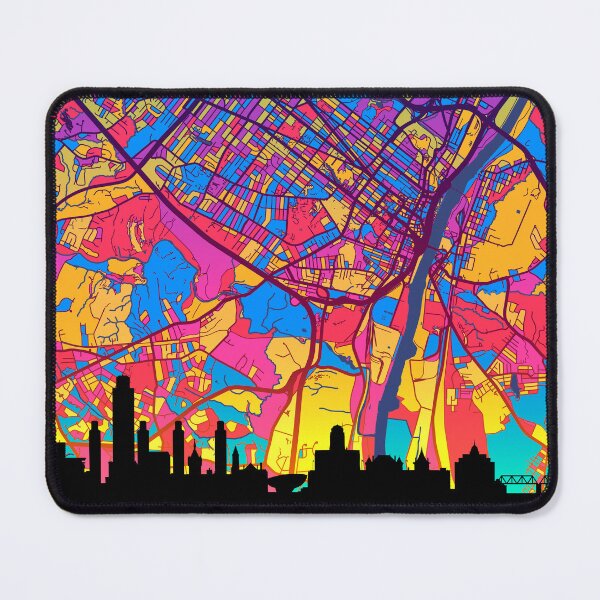 Item preview, Albany New York Skyline Map designed and sold by ArtPrints.