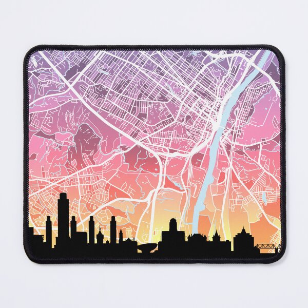 Item preview, Albany New York Skyline Map designed and sold by ArtPrints.