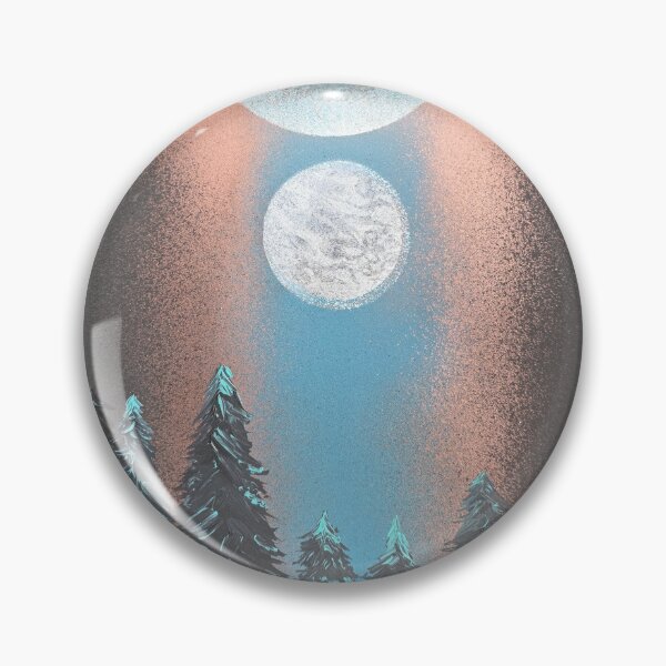 Item preview, Two Moons Over the Forest – Cosmic Spray Art designed and sold by RajkaLunari.
