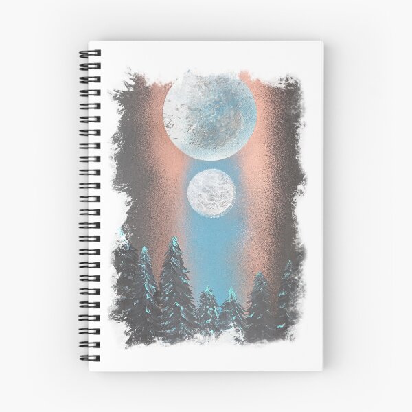 Item preview, Two Moons Over the Forest – Cosmic Spray Art designed and sold by RajkaLunari.