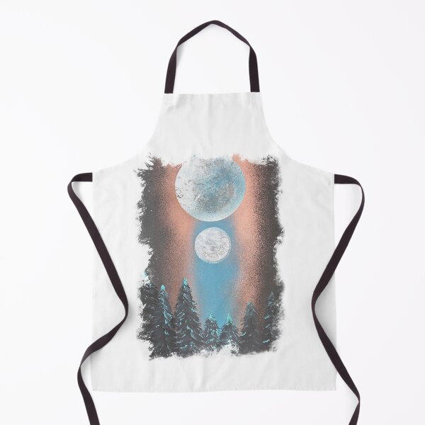 Item preview, Two Moons Over the Forest – Cosmic Spray Art designed and sold by RajkaLunari.