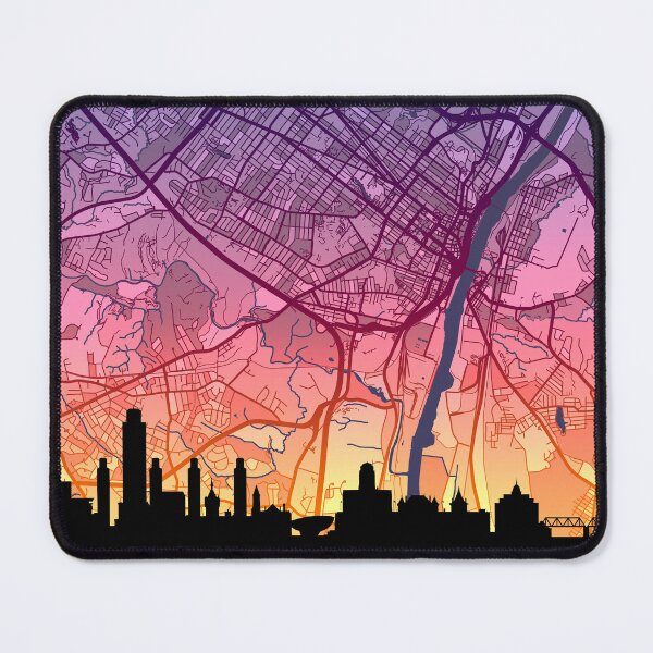Item preview, Albany New York Skyline Map designed and sold by ArtPrints.