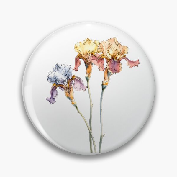 Item preview, Iris flower watercolor designed and sold by uunaa.