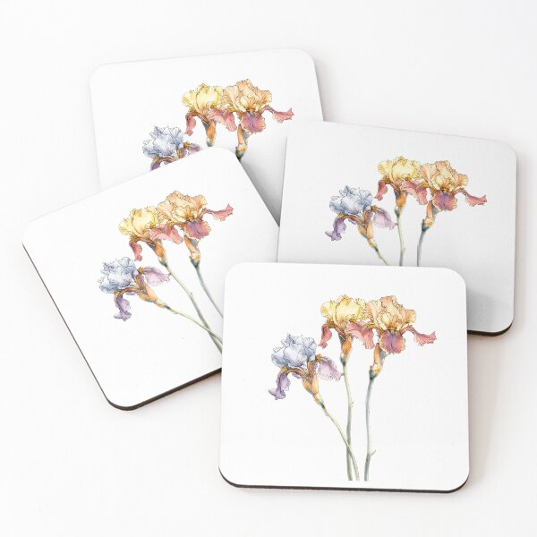 Item preview, Iris flower watercolor designed and sold by uunaa.