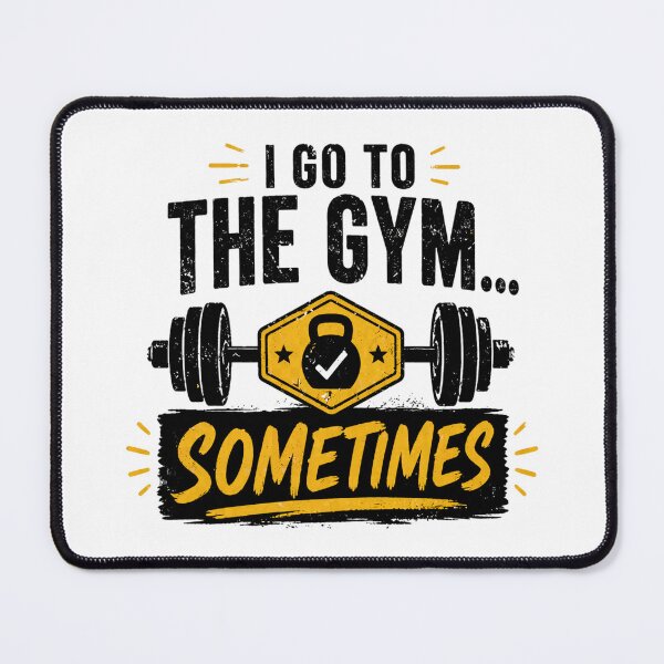 Item preview, I Go To The Gym Sometimes Funny Fitness T-Shirt Gym Humor Workout Tee designed and sold by fadouades.