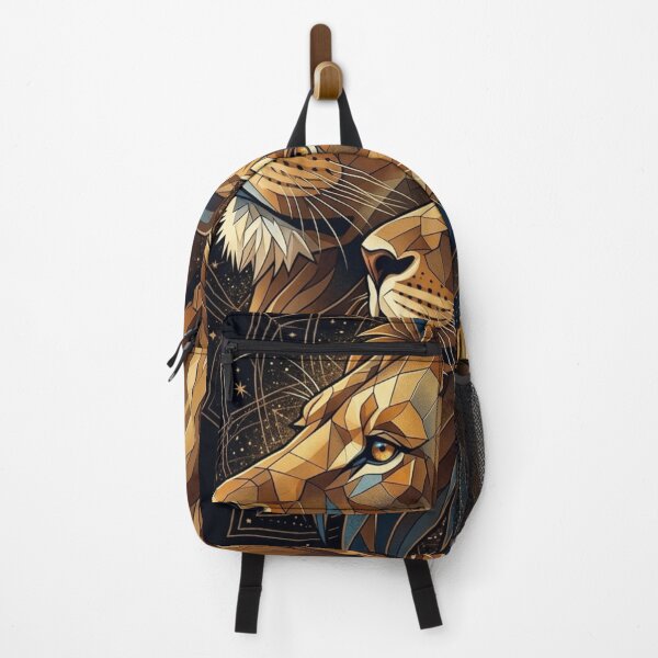Item preview, Majestic Geometric Lion and Lioness Couple Poster designed and sold by STTrillionTEES.