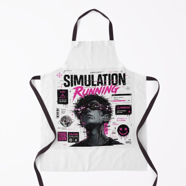 Item preview, Simulation Running – Cyberpunk Glitch Human AI Reality Design designed and sold by IdentityThread.