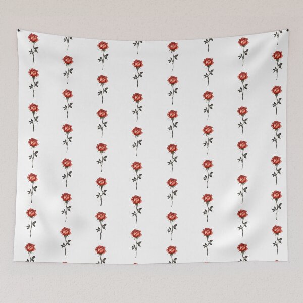 Item preview, Red Rose flower watercolor designed and sold by uunaa.
