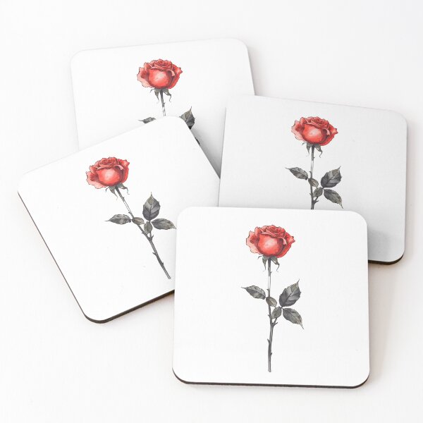 Item preview,  Red Rose flower watercolor designed and sold by uunaa.