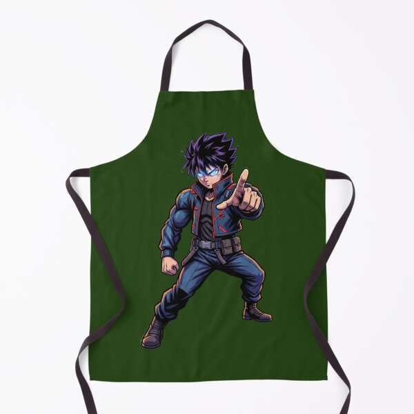 Item preview, Cyberpunk Anime Warrior - Blue Fire Eyes Shonen Hero designed and sold by GunnuDesigns.