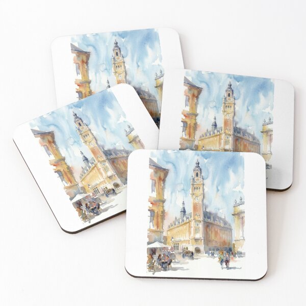 Item preview, Lille Grand Place – Chamber of Commerce Watercolor designed and sold by caracatita75.