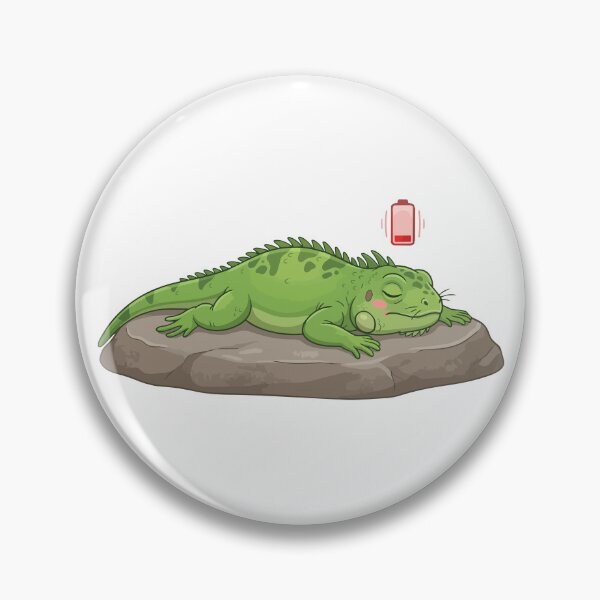 Item preview, Solar Battery Depleted Lazy Green Iguana designed and sold by Petzzz.