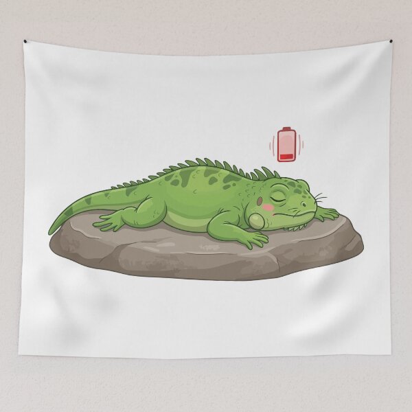 Item preview, Solar Battery Depleted Lazy Green Iguana designed and sold by Petzzz.