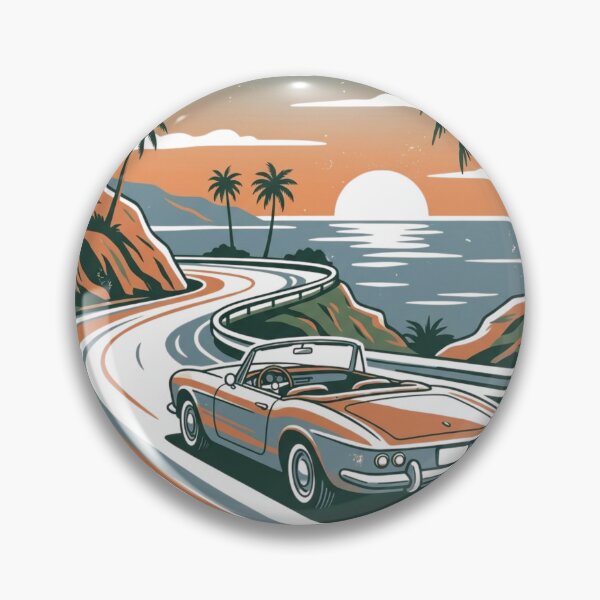 Item preview, Retro Keep Driving Classic Muscle Car Sunset designed and sold by VelvetArchives.