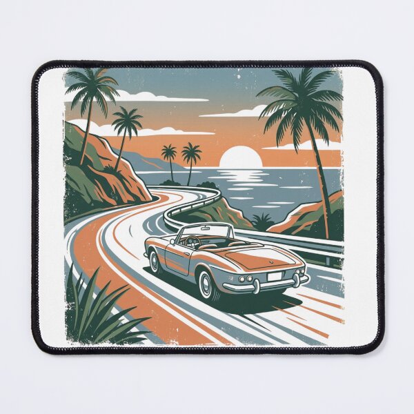 Item preview, Retro Keep Driving Classic Muscle Car Sunset designed and sold by VelvetArchives.