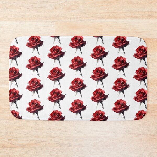Item preview, Red Rose flower watercolor designed and sold by uunaa.