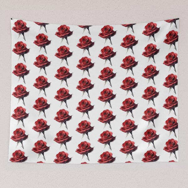 Item preview, Red Rose flower watercolor designed and sold by uunaa.