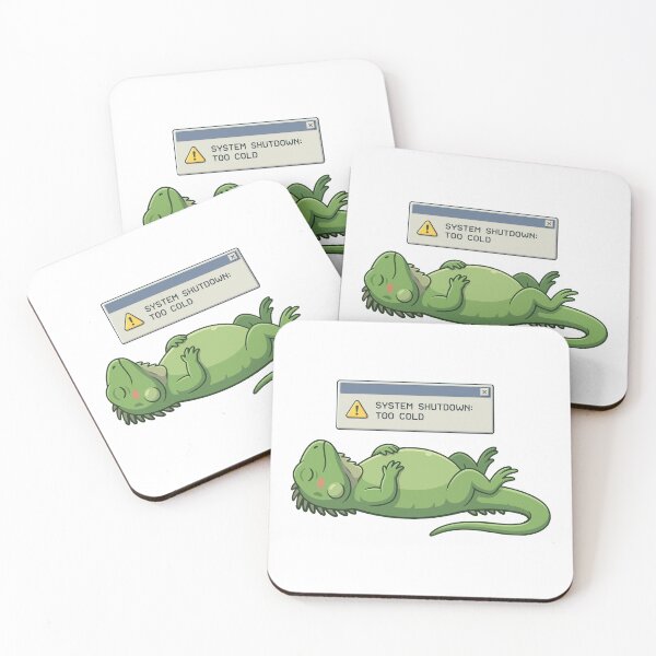 Item preview, System Shutdown Too Cold Funny Green Iguana designed and sold by Petzzz.