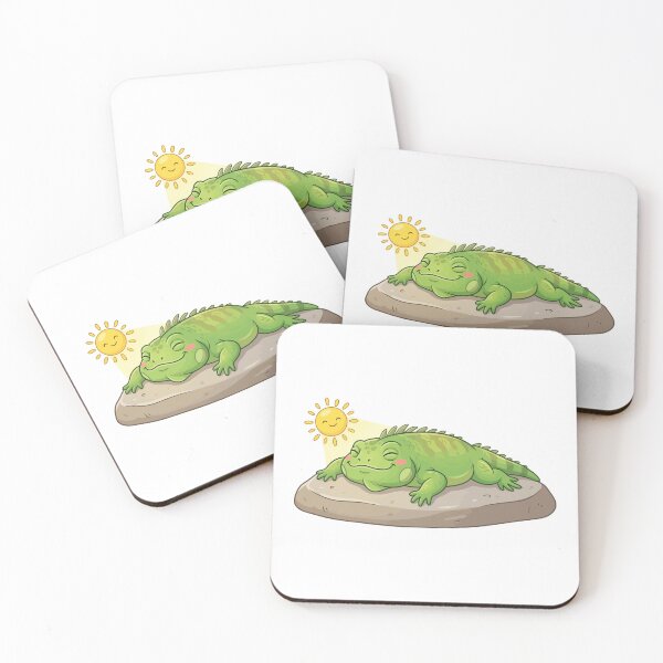 Item preview, Pancake Mode Heat Absorption Green Iguana designed and sold by Petzzz.