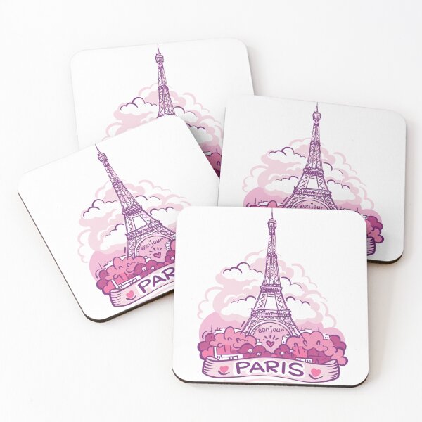 Item preview, Paris pink, hand drawn print, sticker,Eiffel tower designed and sold by NatalkaP.