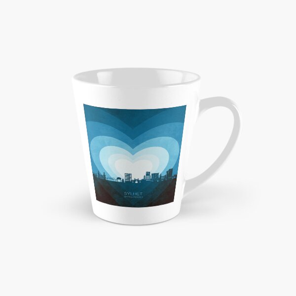 Item preview, Sylhet Bangladesh Skyline Hearts Blue designed and sold by ArtPrints.