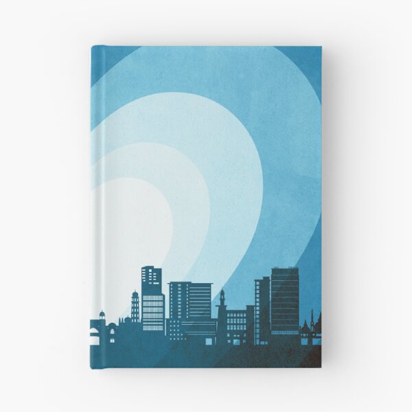 Item preview, Sylhet Bangladesh Skyline Hearts Blue designed and sold by ArtPrints.