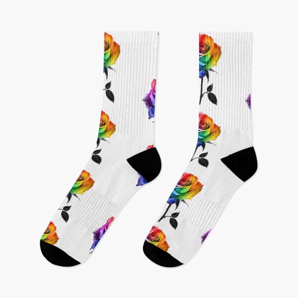 Item preview, Rainbow Rose flower watercolor designed and sold by uunaa.