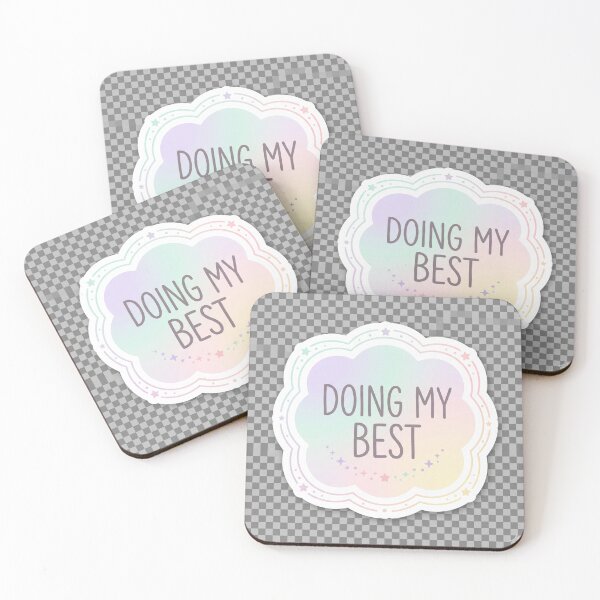 Item preview, Doing My Best Cute Pastel Aesthetic Motivational Sticker designed and sold by R & K Fashions.