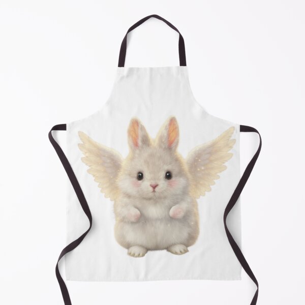 Item preview, Angelic White Bunny – Cute Fluffy Heaven Rabbit Art designed and sold by lovelistivkaa.