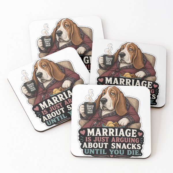 Item preview, Funny Basset Hound Married Couple Humor designed and sold by Gentlestate.