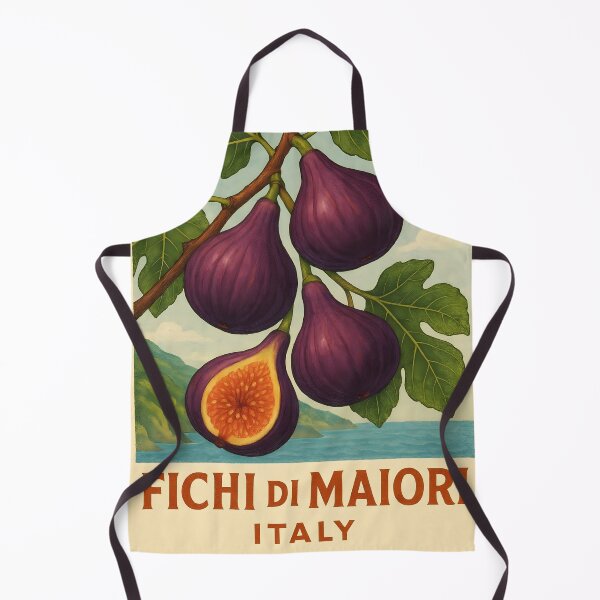 Item preview, Fichi di Maiori Italy – Fig Illustration with Amalfi Coast View designed and sold by EmeraldeaArt.