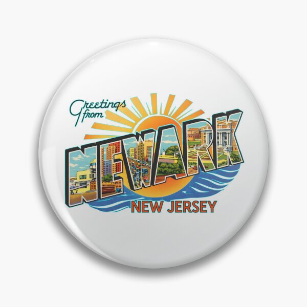 Item preview, Greetings From Newark New Jersey Vintage Postcard Style Illustration Featuring City Skyline, Landmarks, and Waterfront designed and sold by portokalis.