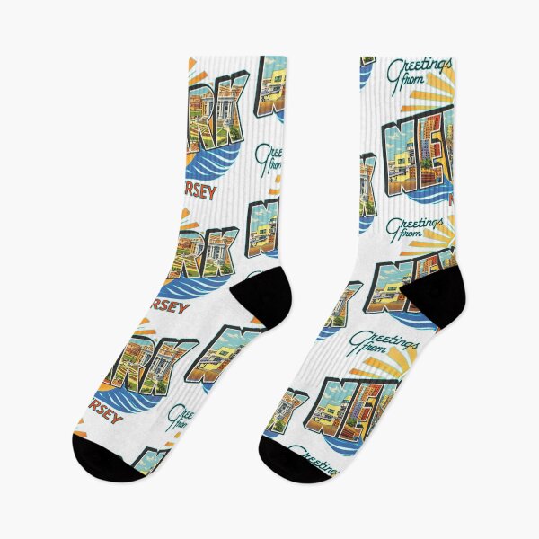 Item preview, Greetings From Newark New Jersey Vintage Postcard Style Illustration Featuring City Skyline, Landmarks, and Waterfront designed and sold by portokalis.
