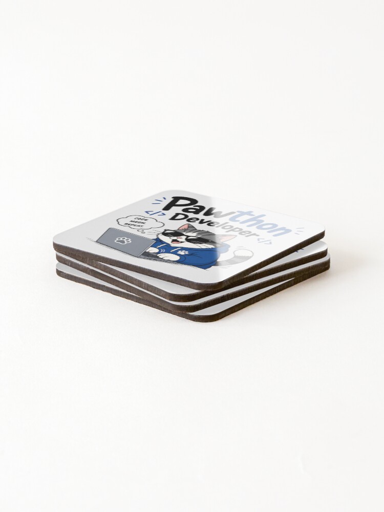 Thumbnail 4 of 5, Coasters (Set of 4), Python Developer designed and sold by VibgyorColors.