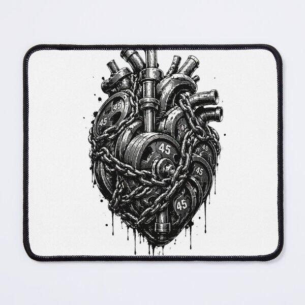 Item preview, Built Different Anatomical Iron Heart Gym Shirt Dark Bodybuilding designed and sold by Raven Studios.