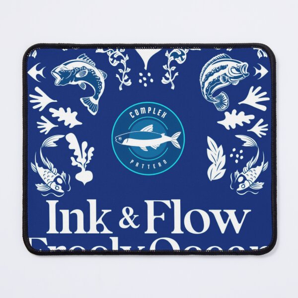 Item preview, Ink and Flow Freely Ocean Marine Art designed and sold by TZAR WORKS.