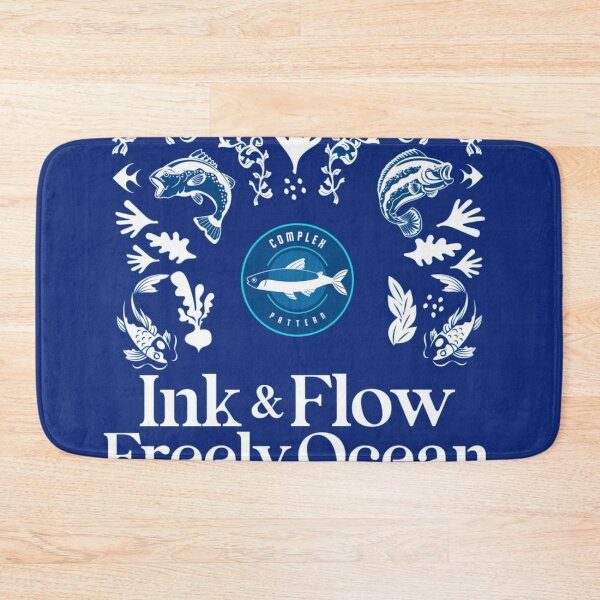 Item preview, Ink and Flow Freely Ocean Marine Art designed and sold by TZAR WORKS.