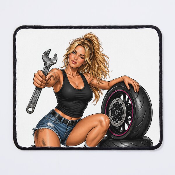 Item preview, Cafe Racer Style Biker Girl – Two Wheels One Soul designed and sold by AdaltonFranca.