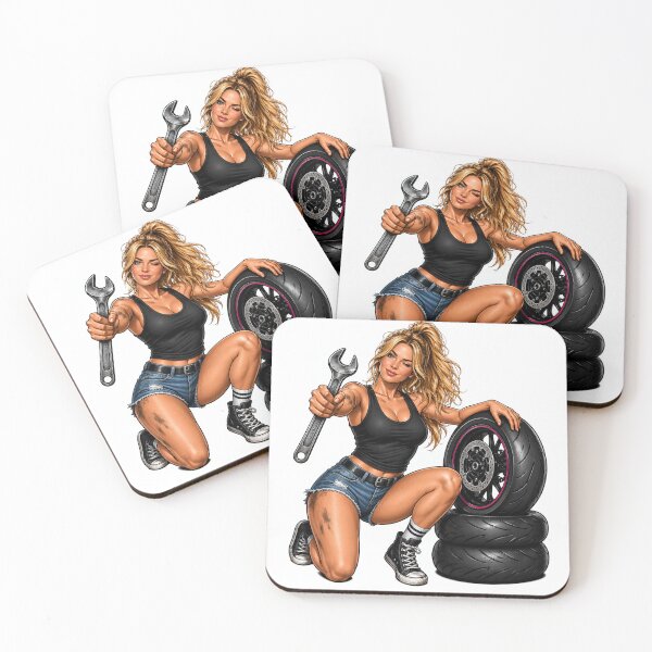 Item preview, Cafe Racer Style Biker Girl – Two Wheels One Soul designed and sold by AdaltonFranca.