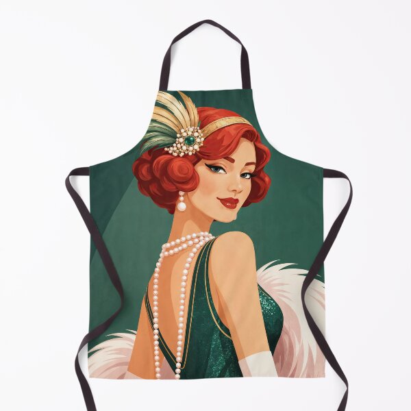Item preview, Roaring Twenties Glamour — Vintage Elegance in Green designed and sold by ForeverPrintsOK.
