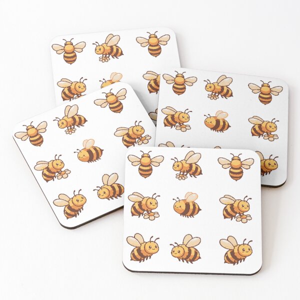 Item preview, Honey Bees Pixel Art designed and sold by BrunoLinuxArt.