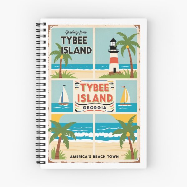 Item preview, Tybee Island Georgia Retro Travel Sticker & Print designed and sold by bobparduephoto.