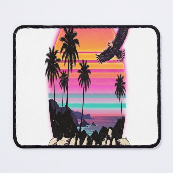 Item preview, Stay Wild Retro 80s Neon Sunset Eagle designed and sold by digital20shirt.